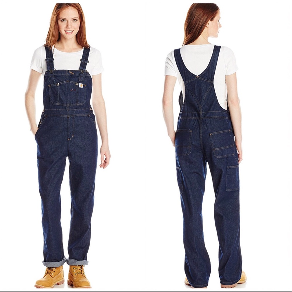 Carhartt W’s Denim Bib Overalls Medium tall